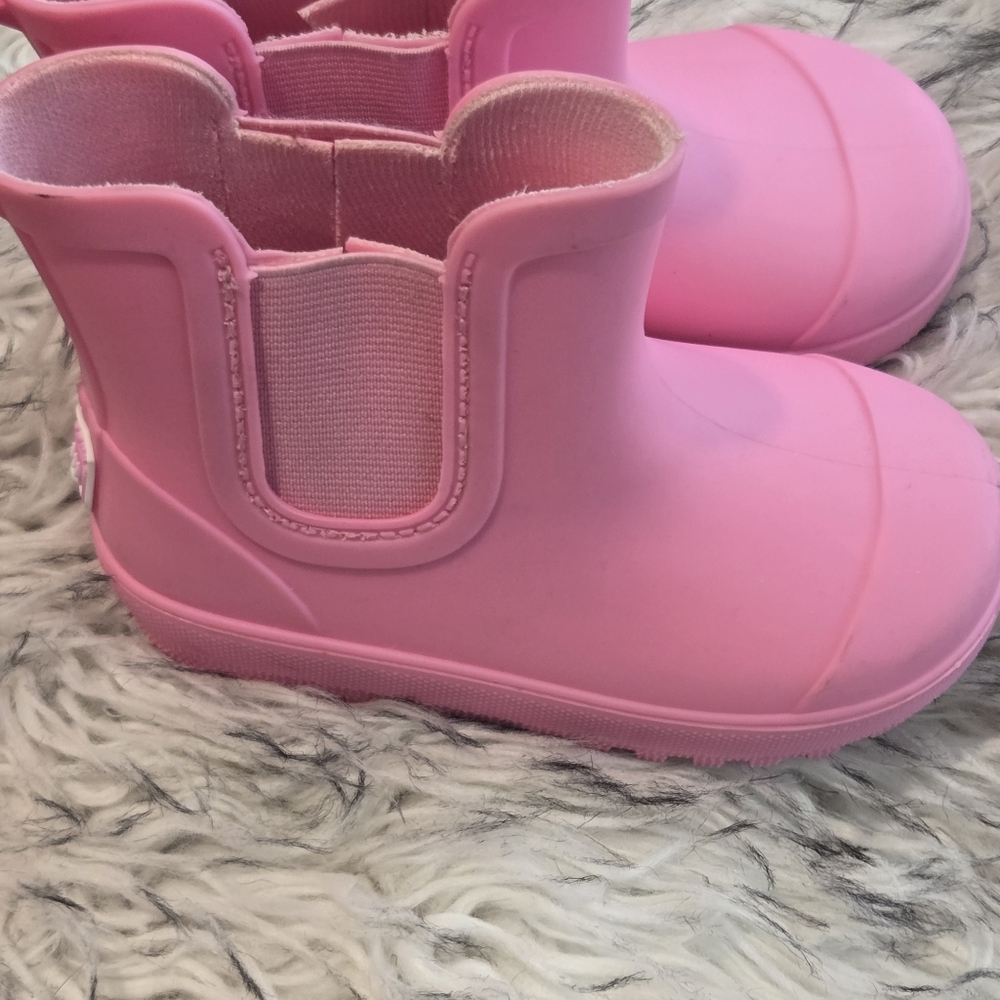 BearPaw Kids Pink Waterproof Slip-On Rain Boots
